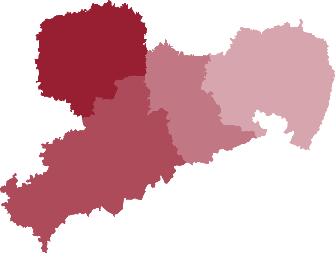 Bild: Übersichtskarte von Sachsen